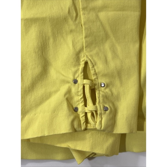 89th & Madison Stretch Straight Leg Yellow Pull On Capri Pants Womens Small - Picture 8 of 8